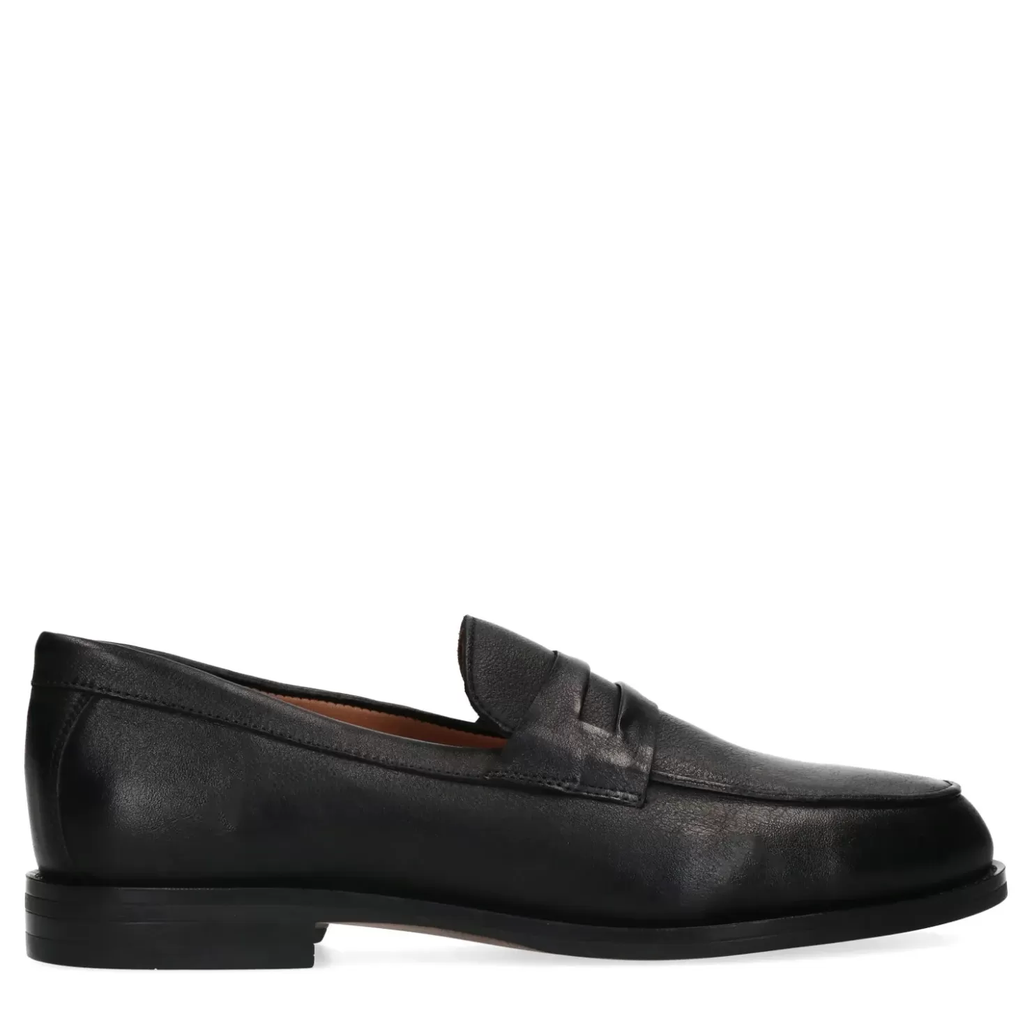 Cheap Leather Penny Loafers - Black Women Moccasins