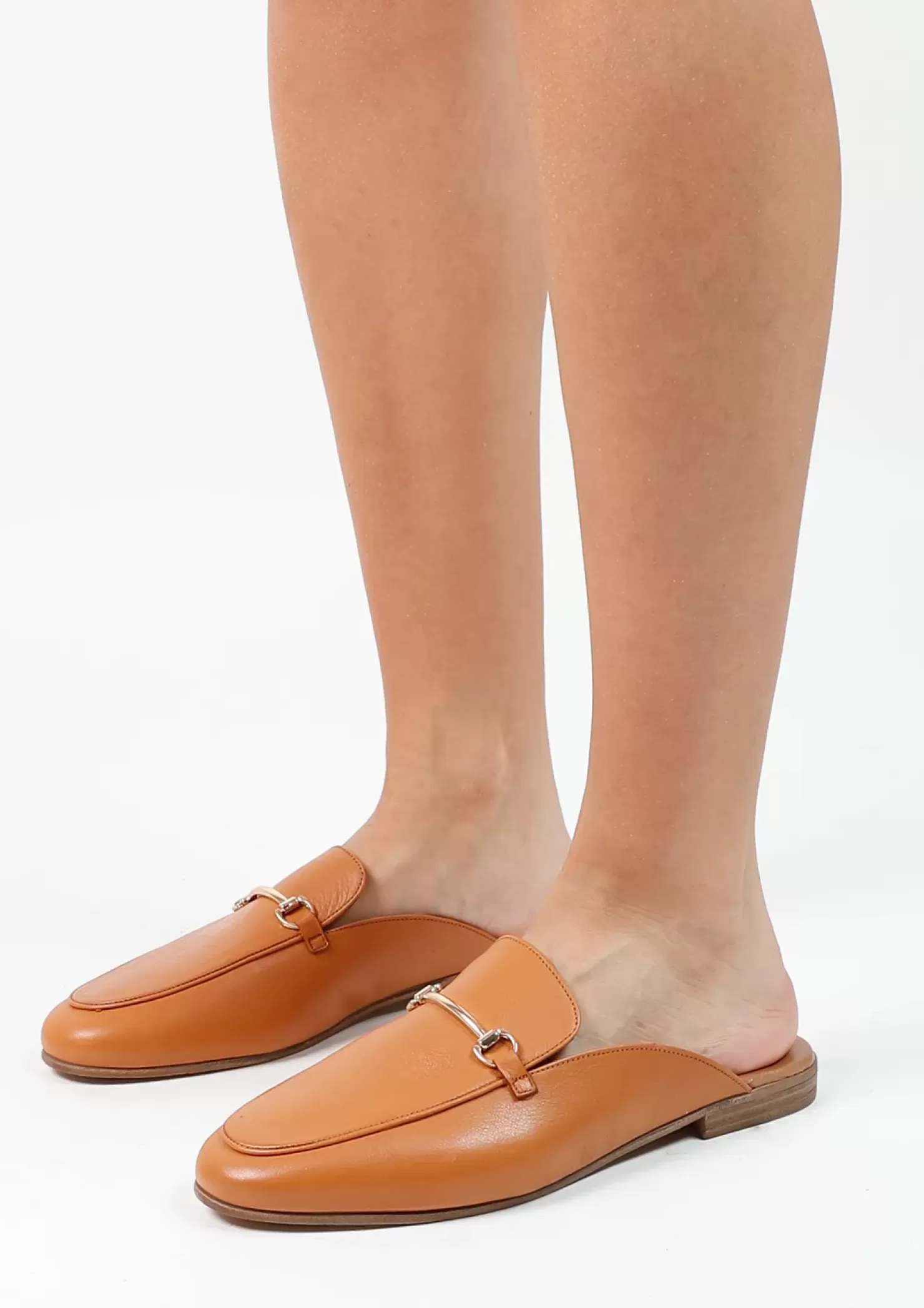 Cheap Leather Slip-On Loafers - Brown Women Moccasins