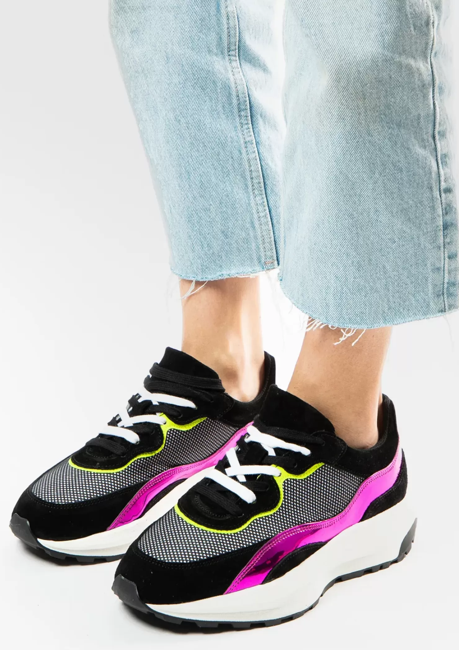 Flash Sale Sneakers With Colored Details - Black Women Sneakers
