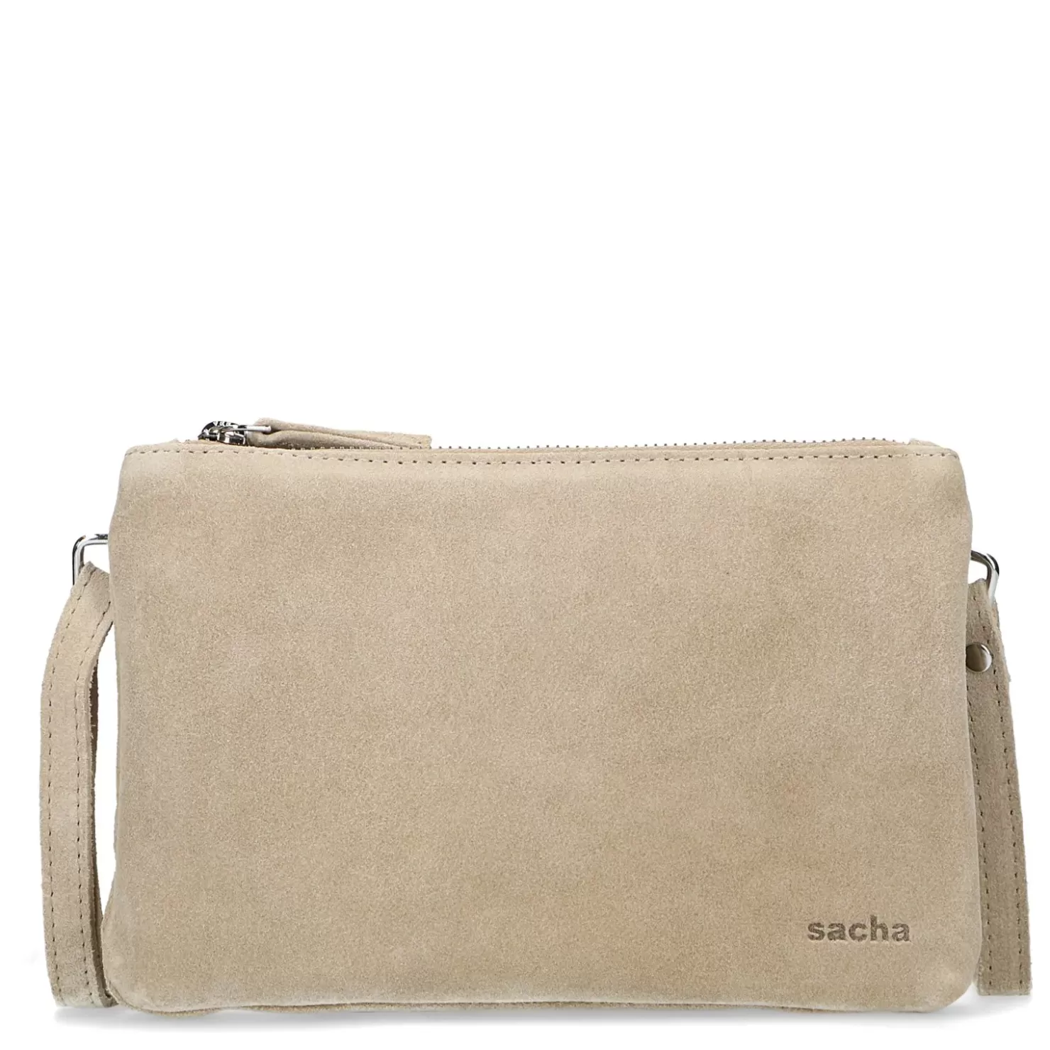 Store Suede Crossbody Bag - Beige Women Crossbody Bags