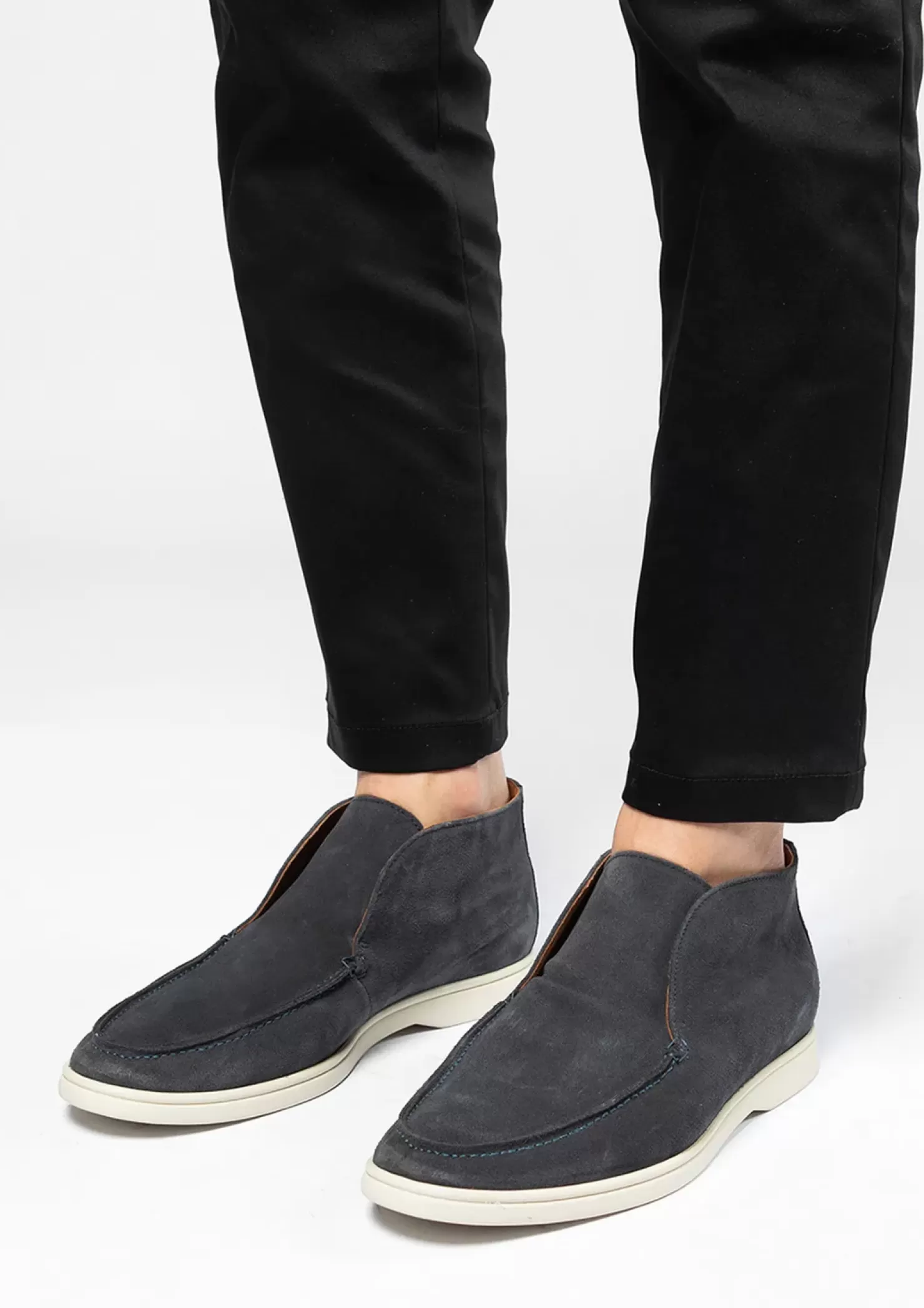 Store Suede Loafers - Blue Men Moccasins