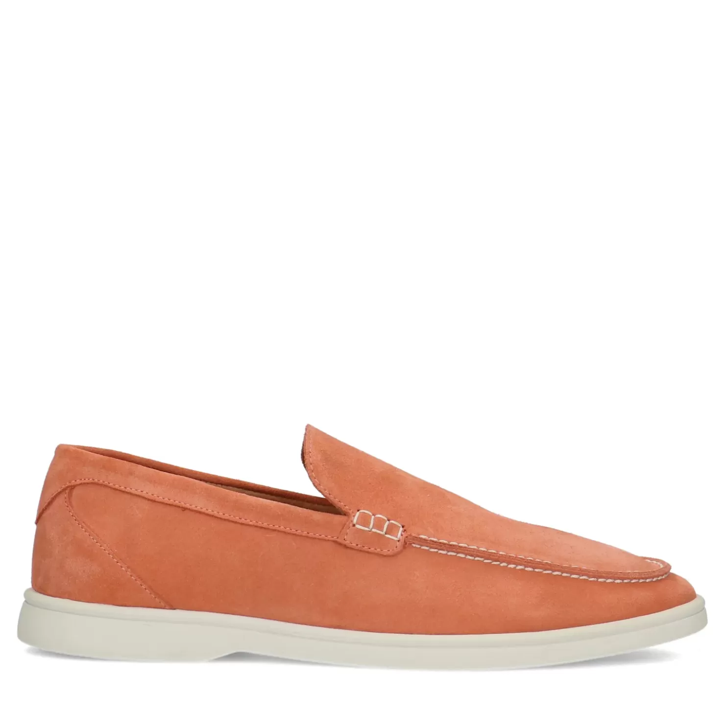 Store Suede Loafers - Orange Men Moccasins