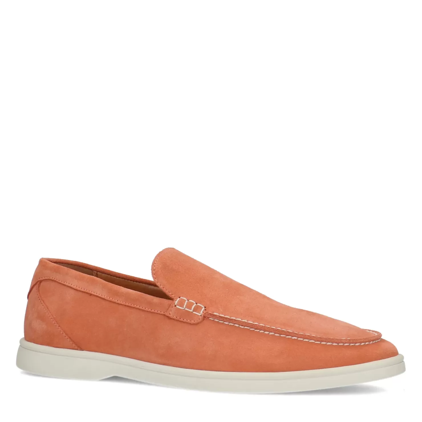 Store Suede Loafers - Orange Men Moccasins